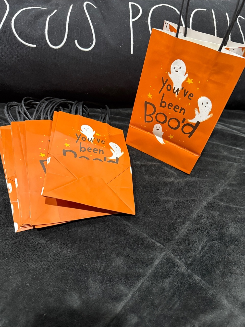 Halloween 'You've Been Boo'd' Orange Treat Bags - Pack of Gift Bags
